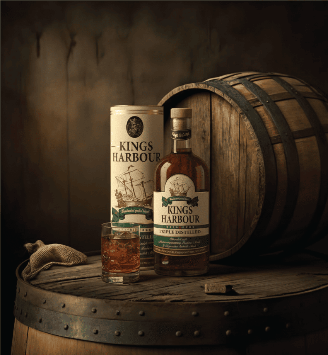 Kings Harbour Whiskey Bottle Shot